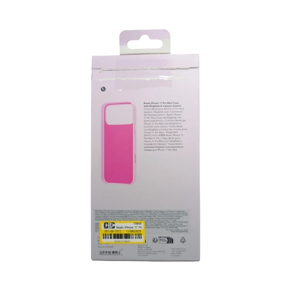 E7-O Beats Apple iPhone 17 Pro MagSafe‎ Case w/ Camera Control Pebble Pink